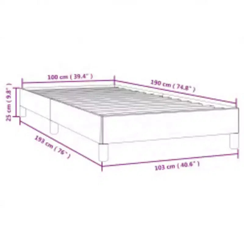 Bed Frame Black Faux leather, plywood, engineered wood Twin