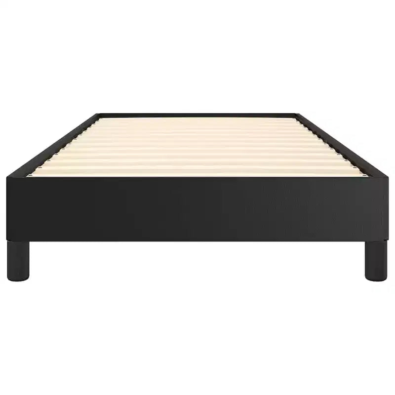 Bed Frame Black Faux leather, plywood, engineered wood Twin