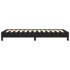 Bed Frame Black Faux leather, plywood, engineered wood Twin
