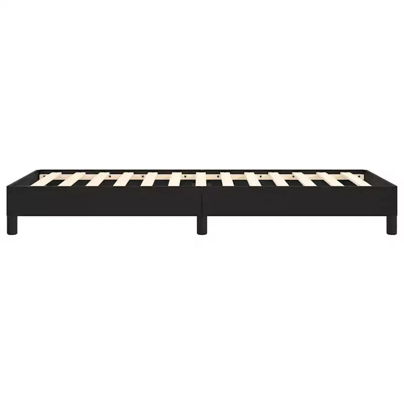 Bed Frame Black Faux leather, plywood, engineered wood Twin