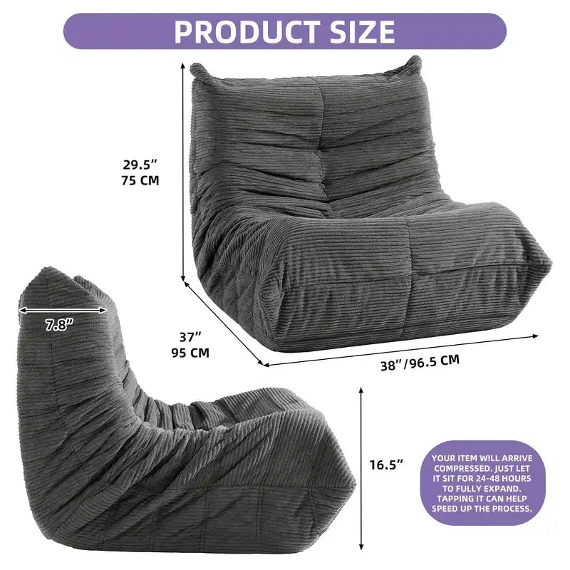Poltrona sacco divano, poltrona sacco pigra, poltrona sacco divano pigra con memory foam per soggiorno appartamento, morbida sedia lounge