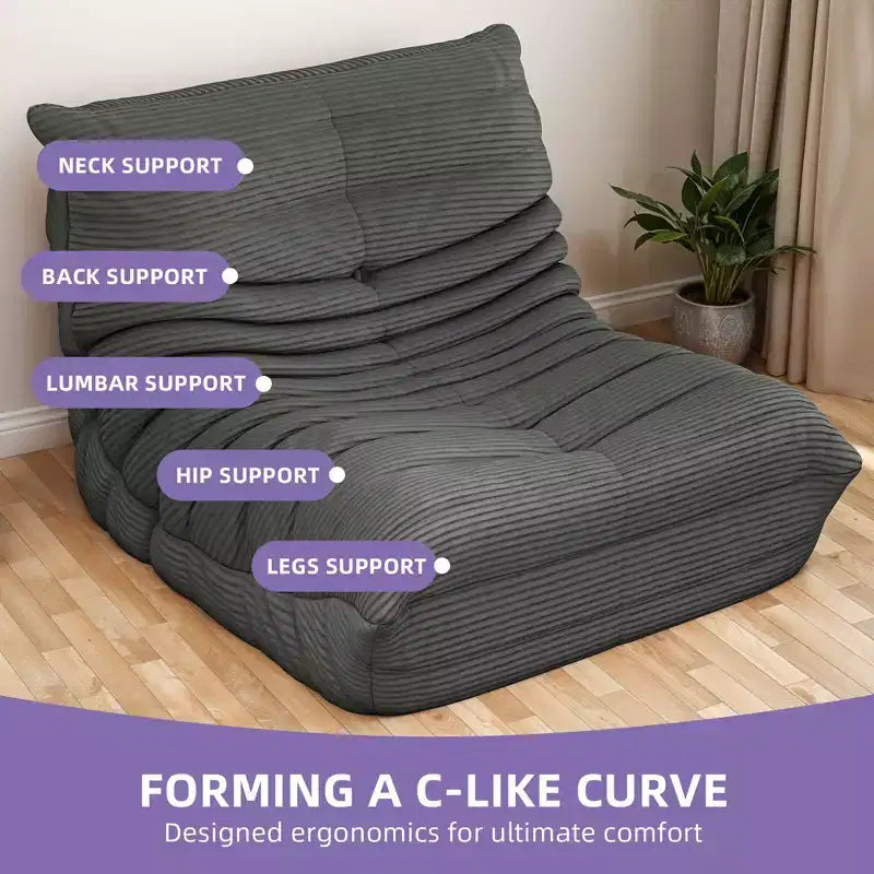 Poltrona sacco divano, poltrona sacco pigra, poltrona sacco divano pigra con memory foam per soggiorno appartamento, morbida sedia lounge