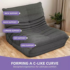 Poltrona sacco divano, poltrona sacco pigra, poltrona sacco divano pigra con memory foam per soggiorno appartamento, morbida sedia lounge