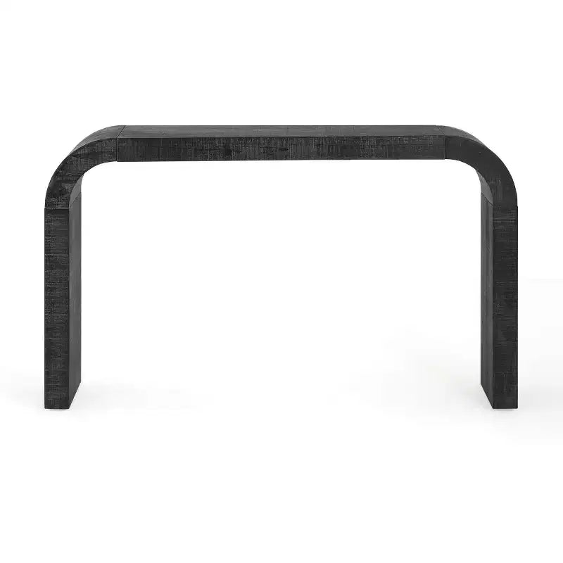 52 Narrow Entryway Console Table with Curved Edge, Console Table Behind Couch, Modern Skinny Hallway Table for Living Room - Panipeachy