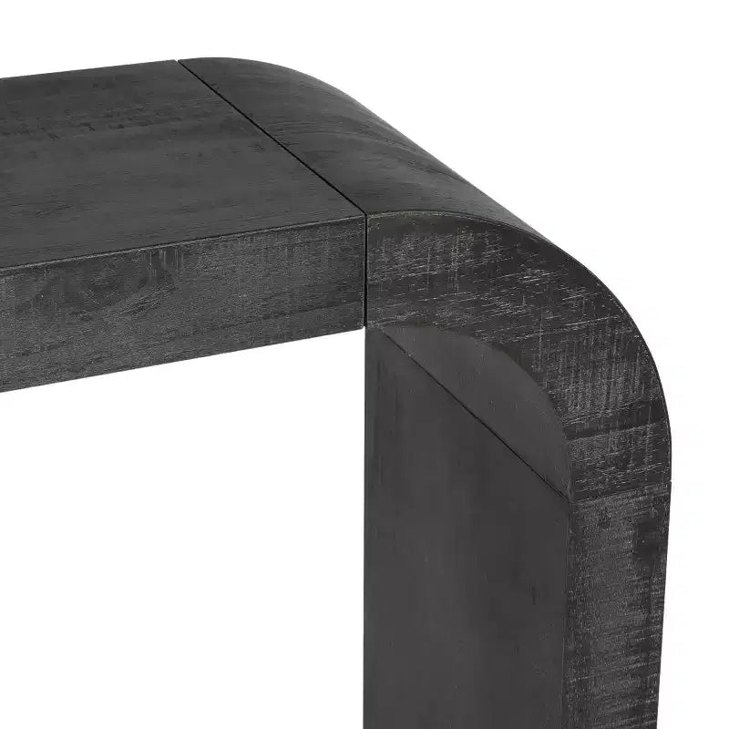 52 Narrow Entryway Console Table with Curved Edge, Console Table Behind Couch, Modern Skinny Hallway Table for Living Room - Panipeachy