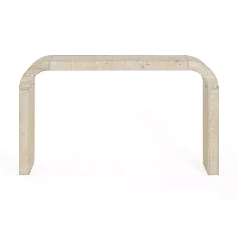 52 Narrow Entryway Console Table with Curved Edge, Console Table Behind Couch, Modern Skinny Hallway Table for Living Room - Panipeachy