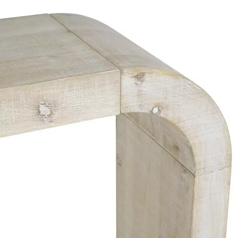 52 Narrow Entryway Console Table with Curved Edge, Console Table Behind Couch, Modern Skinny Hallway Table for Living Room - Panipeachy