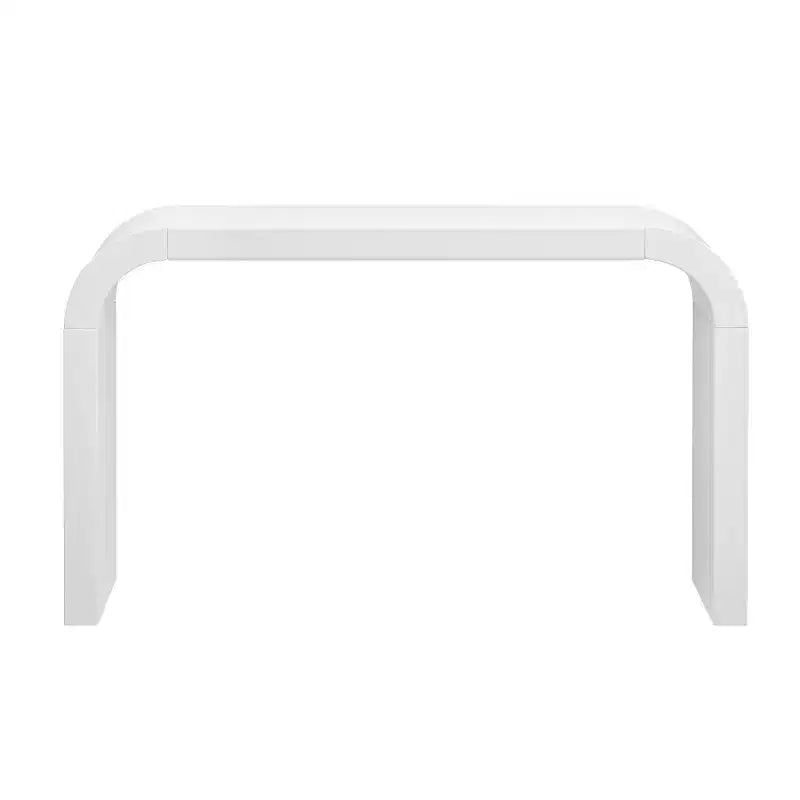 52 Narrow Entryway Console Table with Curved Edge, Console Table Behind Couch, Modern Skinny Hallway Table for Living Room - Panipeachy