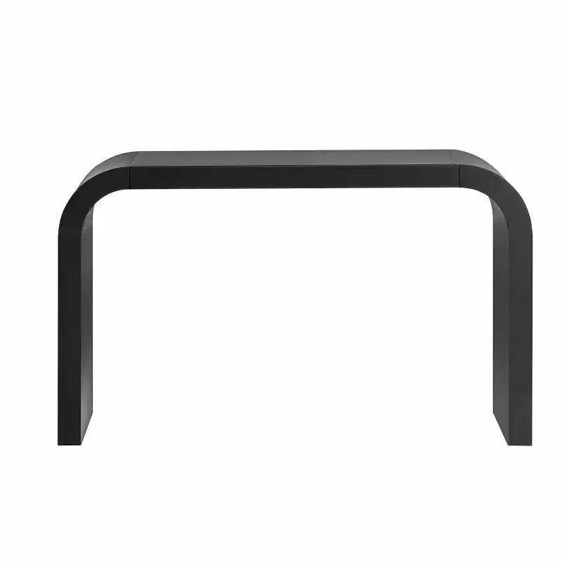 52 Narrow Entryway Console Table with Curved Edge, Console Table Behind Couch, Modern Skinny Hallway Table for Living Room - Panipeachy