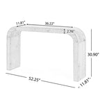 52 Narrow Entryway Console Table with Curved Edge, Console Table Behind Couch, Modern Skinny Hallway Table for Living Room - Panipeachy