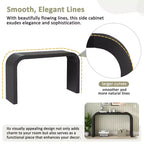 52 Narrow Entryway Console Table with Curved Edge, Console Table Behind Couch, Modern Skinny Hallway Table for Living Room - Panipeachy