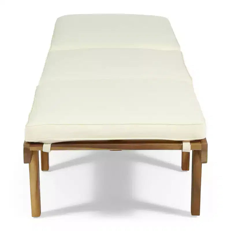 Sdraio da esterno Okak con cuscini interi, sedia da esterno in legno di acacia con schienale regolabile, sedie da veranda per giardino, patio