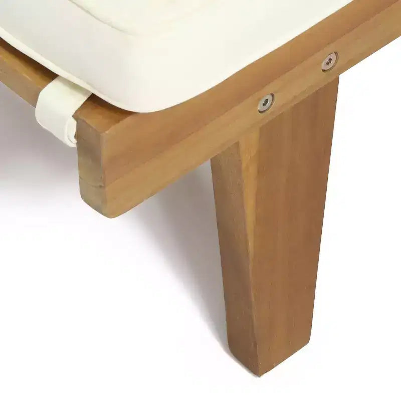 Sdraio da esterno Okak con cuscini interi, sedia da esterno in legno di acacia con schienale regolabile, sedie da veranda per giardino, patio
