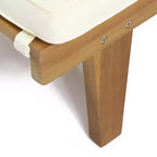 Sdraio da esterno Okak con cuscini interi, sedia da esterno in legno di acacia con schienale regolabile, sedie da veranda per giardino, patio