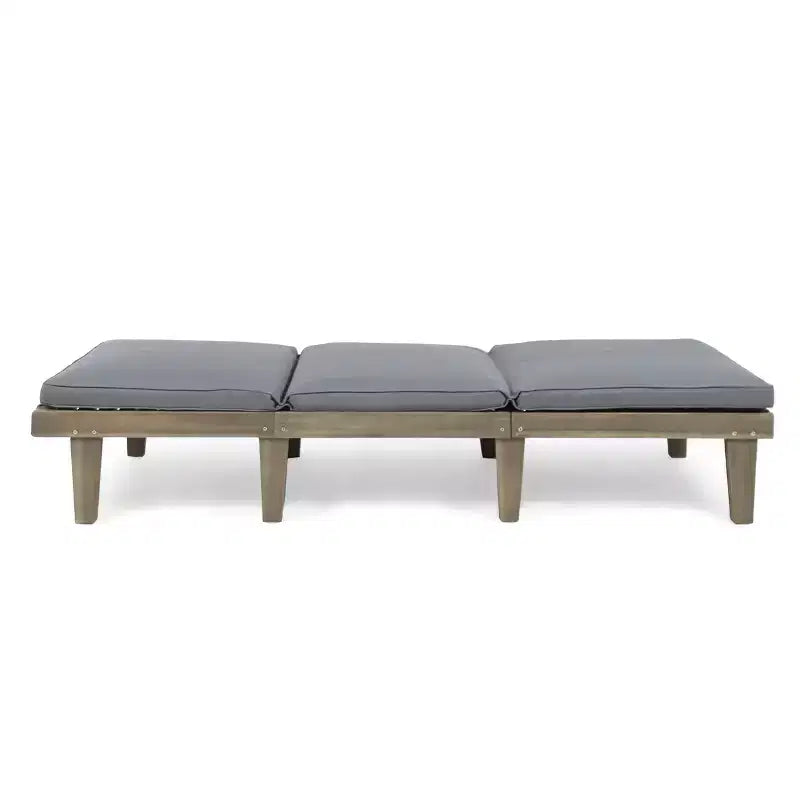 Sdraio da esterno Okak con cuscini interi, sedia da esterno in legno di acacia con schienale regolabile, sedie da veranda per giardino, patio