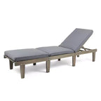 Sdraio da esterno Okak con cuscini interi, sedia da esterno in legno di acacia con schienale regolabile, sedie da veranda per giardino, patio