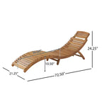 Okak Wooden Lounge Chairs with Curved Design, Foldable Outdoor Recliner with Slat Seat, Porch Chairs for Garden, Pool Side, Backyard