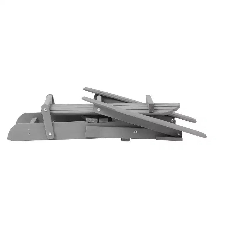 Poltrona Adirondack Okak per esterni con struttura in legno, set da 2, sedia pieghevole da esterno con braccioli fissi, sedie da portico per giardino, prato, cortile