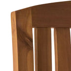 Poltrone a dondolo Okak in legno di acacia con cuscini impermeabili, sedie da esterno con braccioli fissi, sedie da giardino per patio, prato, cortile, naturale+crema