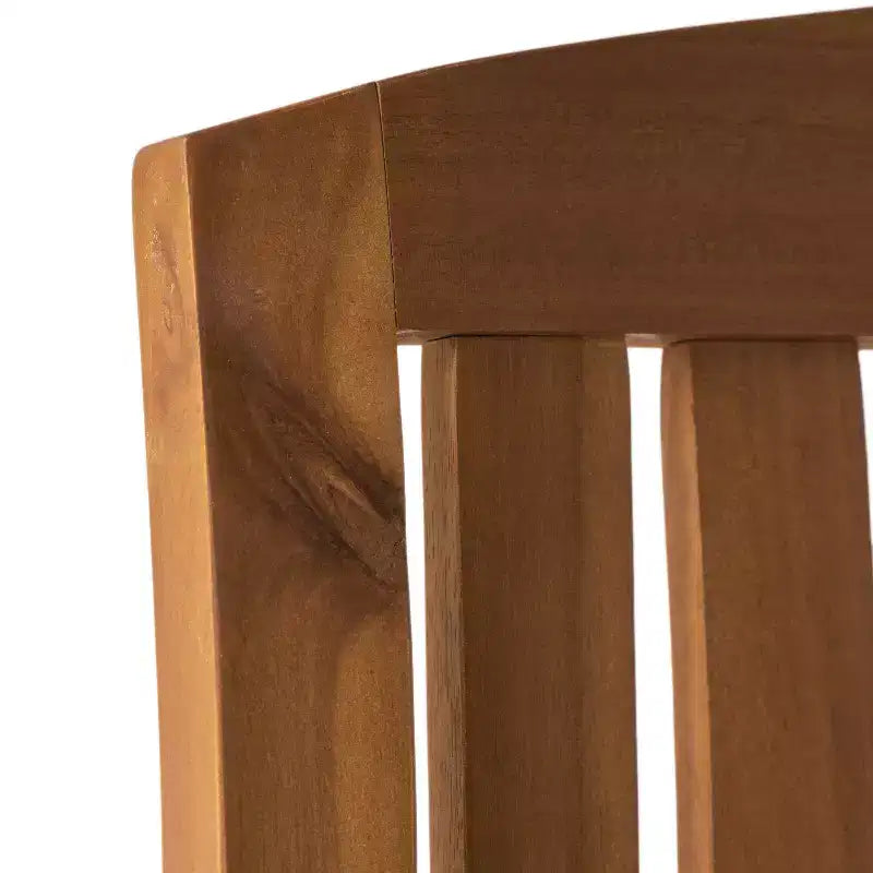 Poltrone a dondolo Okak in legno di acacia con cuscini impermeabili, sedie da esterno con braccioli fissi, sedie da giardino per patio, prato, cortile, naturale+crema