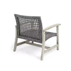 Okak Elegent Outdoor Club Chair Set of 2, Wicker Woven Patio Chair with Fixed Arms, Fire Pit Chairs for Garden, Patio, Garden