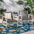 Okak Elegent Outdoor Club Chair Set of 2, Wicker Woven Patio Chair with Fixed Arms, Fire Pit Chairs for Garden, Patio, Garden