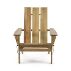 Okak Outdoor Adirondack Chair with Wooden Frame, Foldable Outdoor Chair with FIxed Arms, Porch Chairs for Garden, Lawn, Backyard