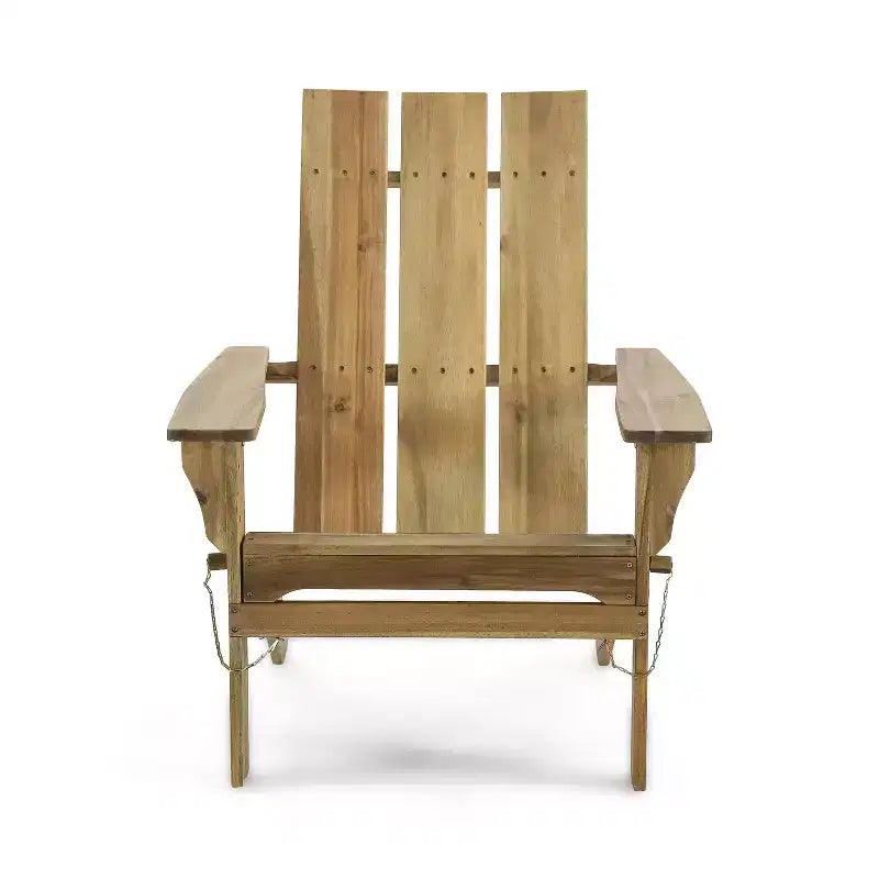 Okak Outdoor Adirondack Chair with Wooden Frame, Foldable Outdoor Chair with FIxed Arms, Porch Chairs for Garden, Lawn, Backyard