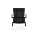 Okak Outdoor Adirondack Chair with Wooden Frame, Foldable Outdoor Chair with FIxed Arms, Porch Chairs for Garden, Lawn, Backyard