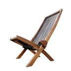 Okak Sedie da Giardino per Esterni con Schienale e Seduta in Corda, Sedia da Esterno con Design Pieghevole, Sedie da Falò per Giardino, Patio, Natural