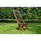 Okak Sedie da Giardino per Esterni con Schienale e Seduta in Corda, Sedia da Esterno con Design Pieghevole, Sedie da Falò per Giardino, Patio, Natural