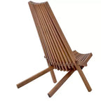 Okak Lawn Chairs with Foldable Design, Patio Chair with Ergonomic Seat and Tall Slanted Back, Outdoor Recliner for Backyard, Garden, Natural