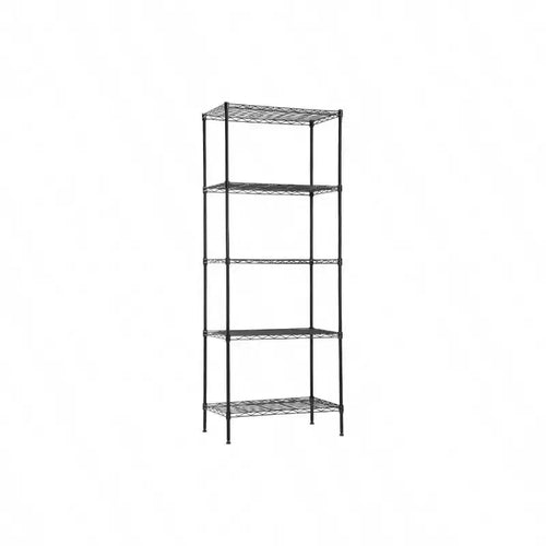 14 inch D 24 inch W 60 inch H Black Metal Wire Shelving Unit 5 Tier Commercial Shelf for Restaurant Garage Kitchen