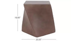 Small Round Coffee Table, Outdoor Side End Sofa Table, Magnesium Oxide Decorative Furniture for Apartment, Home Office, Brown