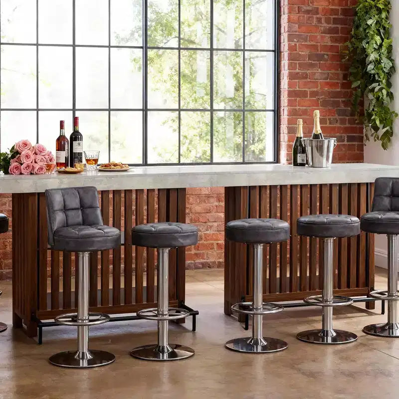 COZONY 63 Large Home Bar Unit, 2-Tier Kitchen Island Pub Table with Footrest, Modern Coffee Bar Table