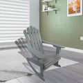 Reclining Wooden Outdoor Rocking Adirondack chair,walnut