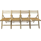 Furniture Slatted Wood Folding Special Event Chair - Wood, Set of 4, FOLDING CHAIR, FOLDABLE STYLE