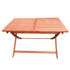 Set da pranzo pieghevole per patio, 4 sedie pieghevoli e 1 tavolo da pranzo, universale per interni ed esterni, in teak