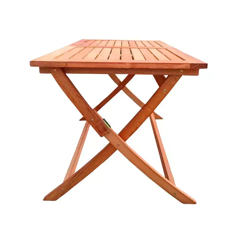 Set da pranzo pieghevole per patio, 4 sedie pieghevoli e 1 tavolo da pranzo, universale per interni ed esterni, in teak