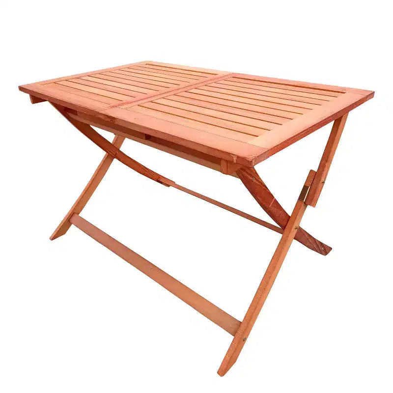 Set da pranzo pieghevole per patio, 4 sedie pieghevoli e 1 tavolo da pranzo, universale per interni ed esterni, in teak