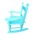 Sedia a dondolo per bambini azzurra con luce integrata - Per interni o esterni - Adatta ai bambini - Resistente