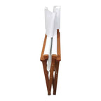 Sedia Pieghevole Sedia da Regista in Legno Sedia Pieghevole in Tela Sedia Pieghevole 2 pz/set Pioppo + Tela (Colore: Bianco)