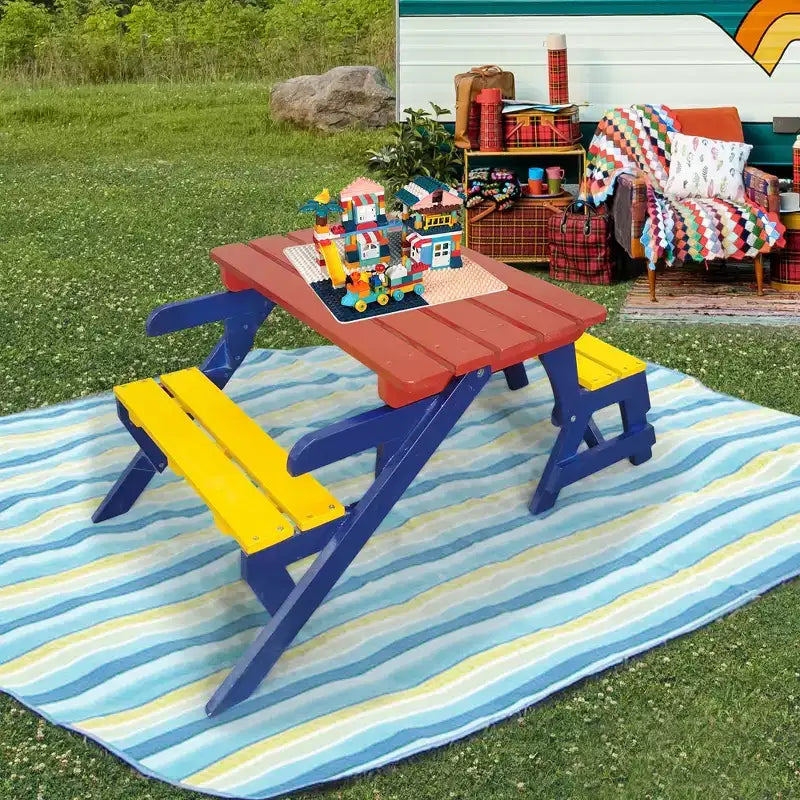 POLTRONA MULTIFUNZIONALE PER BAMBINI, TAVOLO + 2 PANCHE (Tutto in uno)