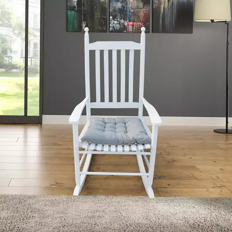 wooden porch rocker chair WHITE, without mat