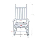 wooden porch rocker chair WHITE, without mat