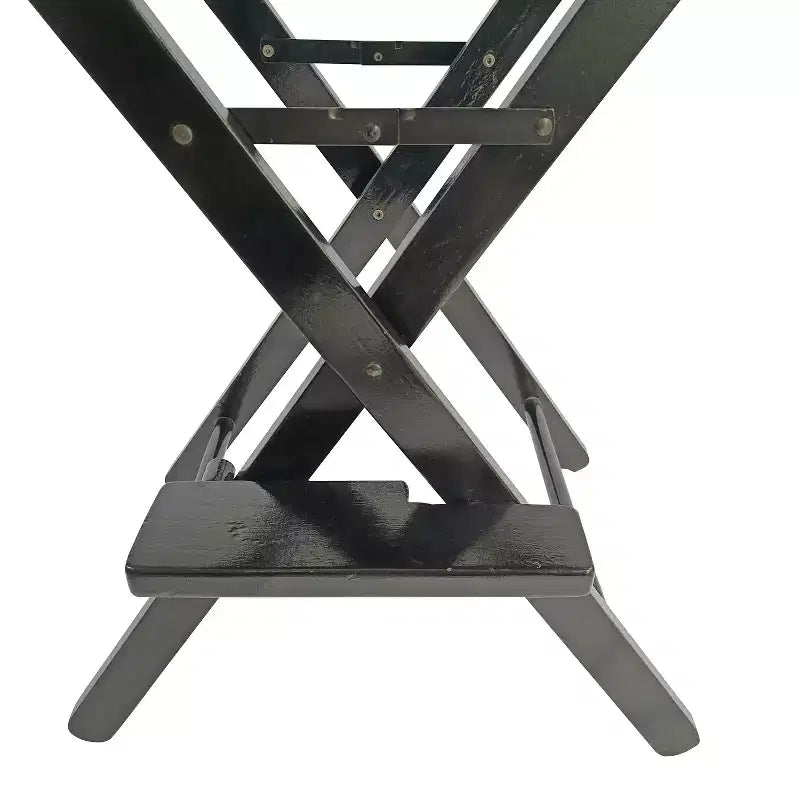 Sedia da Regista Casual, Telaio Nero/Tela Nera, Adatta per adulti, Stile pieghevole, 2 pz/set populus