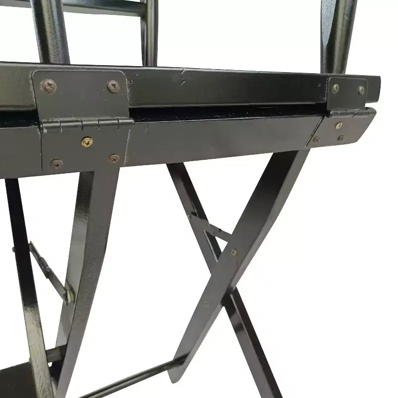 Sedia da Regista Casual, Telaio Nero/Tela Nera, Adatta per adulti, Stile pieghevole, 2 pz/set populus