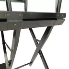 Sedia da Regista Casual, Telaio Nero/Tela Nera, Adatta per adulti, Stile pieghevole, 2 pz/set populus