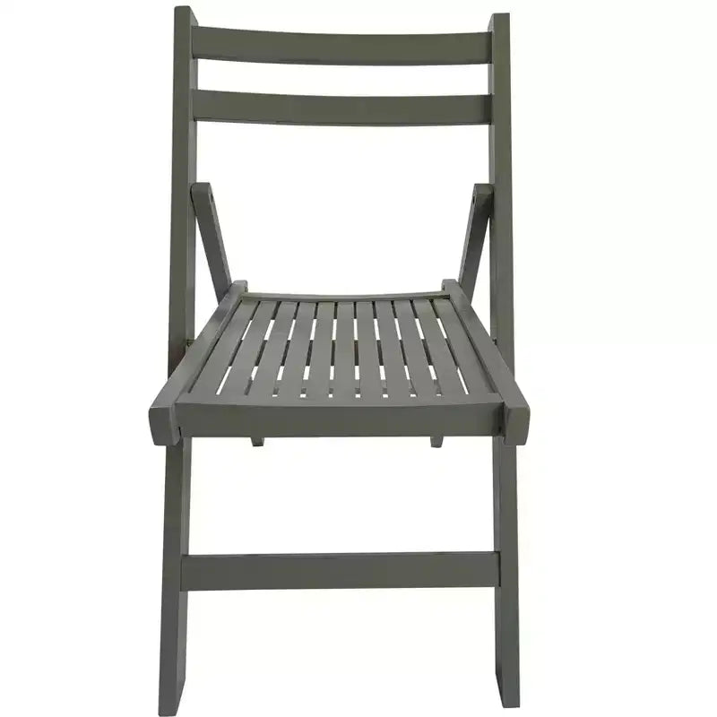 Sedia pieghevole in legno con doghe per eventi speciali - Grigia, set da 4, SEDIA PIEGHEVOLE, STILE PIEGHEVOLE