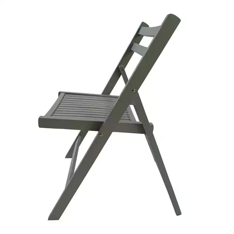 Sedia pieghevole in legno con doghe per eventi speciali - Grigia, set da 4, SEDIA PIEGHEVOLE, STILE PIEGHEVOLE